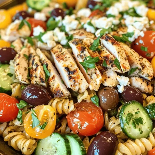 Are you ready to embark on a culinary adventure that takes your taste buds on a trip to the sun-soaked shores of the Mediterranean? The Mediterranean Chicken Pasta Salad is not just a dish; it’s a vibrant celebration of flavors and fresh ingredients that embody the essence of Mediterranean cuisine. With its colorful medley of vegetables, succulent chicken, and robust pasta, this salad is perfect for any occasion—be it a light lunch, a potluck with friends, or a refreshing side dish at a summer barbecue.