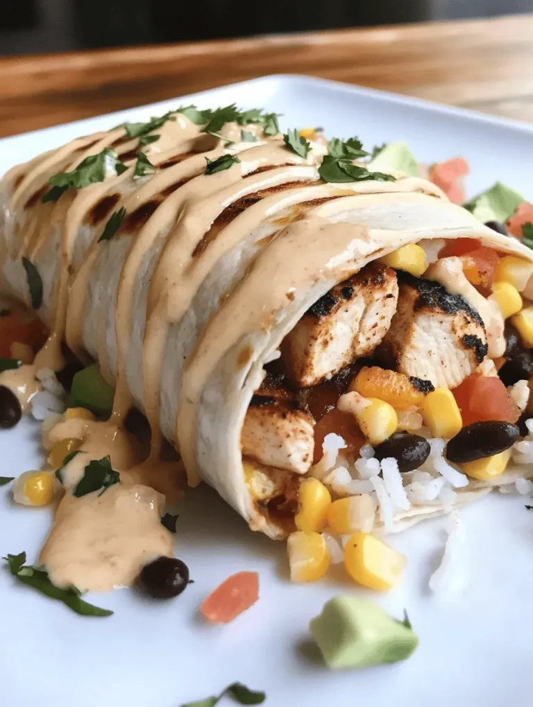 Burritos have become a staple in contemporary cuisine, beloved by food enthusiasts across the globe. Their versatility allows for endless variations, making them perfect for any meal of the day or occasion. Whether you prefer a classic bean and cheese burrito or a hearty meat-filled option, there’s a burrito for everyone. Today, we are excited to introduce you to the Fiery Chipotle Ranch Grilled Chicken Burrito, a vibrant and spicy twist on this beloved dish that promises to tantalize your taste buds.