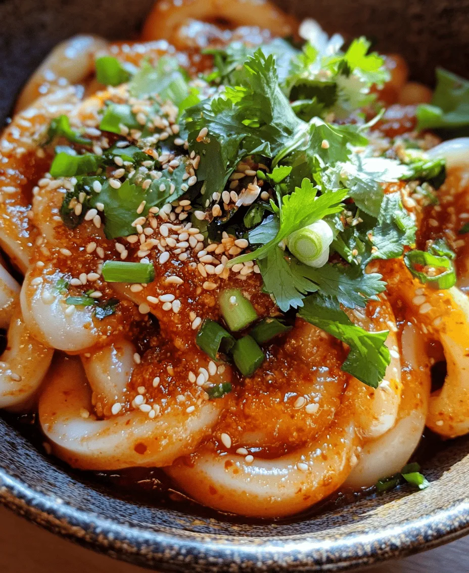 In today’s fast-paced world, the demand for quick and delicious meals has never been greater. With busy schedules and the constant rush of daily life, many home cooks are on the lookout for recipes that are not only swift to prepare but also packed with flavor. This is where Asian cuisine shines, particularly with dishes like udon noodles that can be whipped up in mere minutes. The <strong>10-Minute Chili Oil Udon Noodles</strong> recipe is a fantastic example, combining ease of preparation with bold, satisfying flavors that are sure to please any palate.” /></p></p><h3>Optional Proteins: Flexibility in Your Chili Oil Udon Noodles</h3></p><p>One of the greatest aspects of chili oil udon noodles is their versatility, especially when it comes to adding proteins. Whether you are looking for a plant-based option or a heartier meat addition, you can easily customize this dish to suit your dietary preferences.</p></p><p><strong>Tofu</strong> is an excellent choice for those seeking a vegetarian or vegan protein. Firm tofu can be cubed and quickly sautéed until golden brown, providing a satisfying texture that complements the noodles beautifully.</p></p><p><strong>Chicken</strong> is another popular option. Simply slice boneless, skinless chicken breasts into thin strips and sauté them in a bit of oil until cooked through. The mild flavor of chicken pairs well with the spicy notes of the chili oil, making every bite delightful.</p></p><p><strong>Shrimp</strong> brings a touch of elegance and is perfect for seafood lovers. Just like chicken, shrimp cooks quickly. Toss them in with the noodles for a burst of flavor and protein. You can use fresh or frozen shrimp; if using frozen, ensure to thaw them beforehand for even cooking.</p></p><h3>Step-by-Step Cooking Instructions</h3></p><h4>Cooking the Udon Noodles: Best Practices for Perfect Noodles</h4></p><p>1. <strong>Boil Water</strong>: Start by bringing a large pot of salted water to a rolling boil. The salt enhances the flavor of the noodles.</p></p><p>2. <strong>Cook the Noodles</strong>: Add the udon noodles to the boiling water and cook according to the package instructions, usually around 3-4 minutes. Fresh udon noodles require less time compared to dried ones, so be sure to check for doneness.</p></p><p>3. <strong>Drain and Rinse</strong>: Once cooked, drain the noodles in a colander. Rinse them under cold water to stop the cooking process and remove excess starch, which helps prevent them from sticking together.</p></p><p>4. <strong>Set Aside</strong>: Toss the rinsed noodles with a little sesame oil to keep them separate while you prepare the sauce.</p></p><h4>Preparing the Sauce: Tips on Mixing Ingredients for Maximum Flavor</h4></p><p>1. <strong>Mixing the Sauce Ingredients</strong>: In a mixing bowl, combine soy sauce, chili oil, minced garlic, and a splash of rice vinegar. Feel free to adjust the quantities of chili oil based on your preferred spice level.</p></p><p>2. <strong>Add Sweetness</strong>: To balance the heat, consider adding a teaspoon of sugar or honey. This will round out the flavors and enhance the dish’s overall taste.</p></p><p>3. <strong>Whisk Together</strong>: Use a whisk or fork to blend the ingredients thoroughly, ensuring the garlic is evenly dispersed throughout the sauce.</p></p><h4>Combining Noodles and Sauce: Techniques for Even Coating</h4></p><p>1. <strong>Heat a Pan</strong>: In a large skillet or wok, heat a small amount of oil over medium heat. This will help the noodles absorb the flavors of the sauce as they cook.</p></p><p>2. <strong>Add Noodles</strong>: Once the pan is hot, add the cooked udon noodles. Stir-fry them for 1-2 minutes to heat through.</p></p><p>3. <strong>Pour in Sauce</strong>: Drizzle the prepared sauce over the noodles, using a spatula to toss and coat the noodles evenly. Ensure every strand is coated in the flavorful mixture.</p></p><h4>Adding Toppings: Enhancing the Dish with Green Onions and Protein</h4></p><p>1. <strong>Prepare Toppings</strong>: While the noodles are heating, chop green onions and prepare your chosen protein. If using tofu or chicken, have it cooked and ready to add.</p></p><p>2. <strong>Incorporate Proteins</strong>: Add your protein of choice to the skillet, stirring to combine everything.</p></p><p>3. <strong>Garnish with Green Onions</strong>: Finally, sprinkle chopped green onions over the top for a fresh, vibrant finish.</p></p><h4>Serving and Garnishing: Presentation Tips for an Appealing Dish</h4></p><p>1. <strong>Plating</strong>: Serve the chili oil udon noodles in deep bowls to keep them warm. Use tongs to create a twirl of noodles for a visually appealing presentation.</p></p><p>2. <strong>Final Touches</strong>: Drizzle a little extra chili oil on top for added flavor and garnish with sesame seeds or extra green onions for a pop of color.</p></p><p>3. <strong>Serve Immediately</strong>: This dish is best enjoyed hot, so serve right after plating to ensure the noodles maintain their delightful texture.</p></p><h3>Customizing Your Chili Oil Udon Noodles</h3></p><p>The beauty of chili oil udon noodles lies in their ability to be customized according to your taste and dietary preferences. Here are some ideas to personalize your dish:</p></p><p>– <strong>Adding More Vegetables</strong>: Enhance the nutritional value and flavor profile by incorporating a variety of vegetables. Options such as bell peppers, sliced carrots, or bok choy not only add color but also crunch and freshness. You can sauté them with the noodles for a quick and easy incorporation.</p></p><p>– <strong>Adjusting Spice Levels</strong>: If you are sensitive to heat, you can modify the chili oil used or reduce the quantity in the sauce. Alternatively, if you crave more heat, consider adding a pinch of red pepper flakes or a splash of sriracha for an extra kick.</p></p><p>– <strong>Incorporating Different Proteins</strong>: Experimenting with plant-based versus animal proteins can also change the dynamics of your dish. For instance, chickpeas or edamame are excellent vegetarian sources of protein that can add substance without the added calories of meat.</p></p><h3>Nutritional Information</h3></p><p>Chili oil udon noodles are not only quick to prepare but also provide a balanced meal option. Here’s a brief overview of the nutritional aspects of the dish:</p></p><p>– <strong>Calories</strong>: A serving of chili oil udon noodles typically contains around 350-450 calories, depending on the ingredients and proteins added.</p></p><p>– <strong>Macronutrient Breakdown</strong>:</p><p>– Carbohydrates: 60-70g (from the udon noodles)</p><p>– Proteins: 10-25g (depending on the protein source)</p><p>– Fats: 10-20g (from the chili oil and any additional toppings)</p></p><p>These noodles offer a satisfying combination of carbohydrates for energy, proteins for muscle repair, and healthy fats for overall well-being. They can fit comfortably into various dietary preferences, including vegetarian and gluten-free (if using gluten-free noodles).</p></p><h3>Serving Suggestions</h3></p><p>To create a complete meal that complements your chili oil udon noodles, consider pairing them with light appetizers or refreshing beverages. Here are a few ideas:</p></p><p>– <strong>Complementary Dishes</strong>: Serve alongside a simple cucumber salad dressed in rice vinegar and sesame oil for a refreshing contrast. Alternatively, spring rolls filled with fresh vegetables and a dipping sauce can provide a delightful crunch.</p></p><p>– <strong>Beverages</strong>: For drinks, consider green tea or a light beer to cleanse the palate between bites. If you prefer something non-alcoholic, a sparkling water with a splash of lime can keep the meal refreshing.</p></p><h3>Conclusion</h3></p><p>The 10-minute chili oil udon noodles are the perfect solution for busy individuals and families seeking a delicious, homemade meal without extensive preparation. With their rich flavor, customizable ingredients, and quick cooking time, these noodles can quickly become a staple in your kitchen.</p></p><p>Encouraging experimentation, this recipe invites you to play with flavors and textures, making each dish uniquely yours. Whether you stick to the basics or take it up a notch with proteins and vegetables, the joy of cooking at home is just a bowl away. So, roll up your sleeves, gather your ingredients, and enjoy the delightful experience of creating your own chili oil udon noodles!</p><div id=