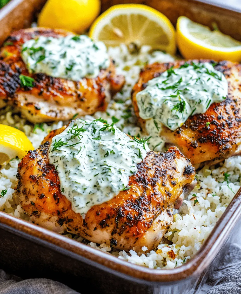 Welcome to the world of easy, delicious, and satisfying meals with the Zesty Dump-and-Bake Chicken Tzatziki Rice. This dish is a delightful fusion of savory baked chicken, fluffy rice, and the refreshing zing of tzatziki sauce, making it a perfect option for busy weeknights or when you're hosting family gatherings. The beauty of this recipe lies in its simplicity; it’s a one-pan meal that requires minimal prep and clean-up, allowing you to spend more time enjoying your meal rather than slaving away in the kitchen.