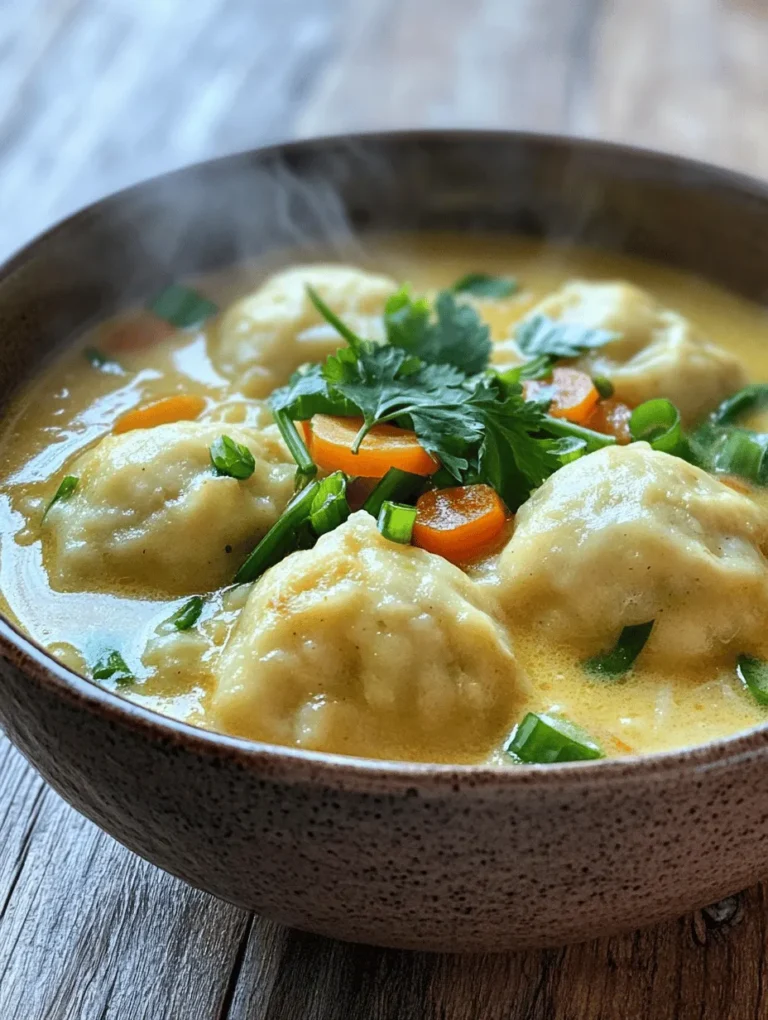 Curry dishes have taken the culinary world by storm, captivating taste buds across continents with their rich, complex flavors. From the fragrant curries of India to the spicy varieties found in Thailand, this beloved dish has become a staple in kitchens globally. One delightful variation that combines the heartiness of dumplings with the comforting essence of soup is the Curry Dumpling Soup. This dish not only offers a warming embrace on cold days but also carries deep cultural significance in many Asian cuisines, where dumplings are often shared during family gatherings and celebrations.