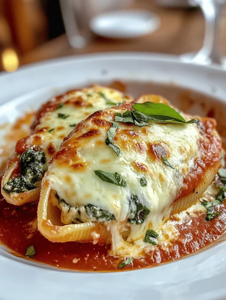 Jumbo pasta shells are the backbone of this recipe. Their large, curved shape is perfect for holding generous amounts of filling, ensuring that every bite is as delicious as the last. When selecting your pasta, look for high-quality brands that maintain their shape during cooking and have a slightly ridged texture to help the sauce cling beautifully. Cooking these shells to the perfect al dente texture is crucial, as they will continue to cook in the oven and should not become mushy.