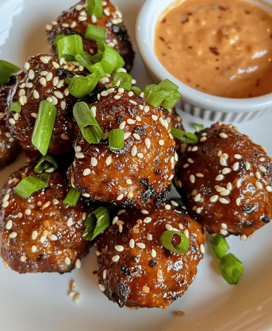 Korean cuisine has been captivating taste buds around the world, thanks to its rich flavors, vibrant colors, and unique ingredients. From the sizzling sound of bulgogi on the grill to the comforting warmth of kimchi stew, Korean food offers a delightful experience that is both comforting and exciting. One dish that beautifully encapsulates this culinary tradition while bringing a modern twist to the table is <strong>Korean BBQ Meatballs with Spicy Mayo Dip</strong>.” /></p></p><h3>Step-by-Step Guide to Preparing the Dip While the Meatballs Bake</h3></p><p>While your Korean BBQ meatballs are baking to perfection, it’s the perfect time to whip up the spicy mayo dip that will elevate this dish to new heights. This dip is not only easy to prepare, but it also complements the savory flavors of the meatballs beautifully.</p></p><p><strong>Ingredients for Spicy Mayo Dip:</strong></p><p>– 1 cup mayonnaise</p><p>– 2 tablespoons gochujang (Korean chili paste)</p><p>– 1 tablespoon lime juice</p><p>– 1 teaspoon honey</p><p>– 1 teaspoon sesame oil</p><p>– A pinch of salt, to taste</p></p><p><strong>Instructions:</strong></p><p>1. <strong>Combine Base Ingredients</strong>: In a mixing bowl, start by adding the mayonnaise. This will serve as the creamy base for your dip.</p></p><p>2. <strong>Add Gochujang</strong>: Spoon in the gochujang, which adds both spice and depth. Adjust the amount based on how spicy you want the dip to be.</p></p><p>3. <strong>Incorporate Lime Juice and Honey</strong>: Add the lime juice and honey to the mixture. The lime juice not only provides acidity to balance the richness of the mayo but also adds a refreshing zing. The honey adds a hint of sweetness that will contrast beautifully with the heat of the gochujang.</p></p><p>4. <strong>Mix Thoroughly</strong>: Whisk the ingredients together until you achieve a smooth and uniform consistency. Taste and adjust the seasoning with a pinch of salt if necessary.</p></p><p>5. <strong>Add Sesame Oil</strong>: Drizzle in the sesame oil, mixing it thoroughly to incorporate its nutty flavor throughout the dip.</p></p><p>6. <strong>Chill</strong>: For the best flavor, let the dip chill in the refrigerator while the meatballs finish baking. This resting time allows the flavors to meld together beautifully.</p></p><h3>Discussion of Balancing Flavors: The Role of Lime Juice and Honey</h3></p><p>The balance of flavors is crucial in any dish, especially in Korean cuisine, where sweet, spicy, and savory elements often coalesce. In your spicy mayo dip, lime juice plays a vital role by introducing acidity that cuts through the richness of mayonnaise. This brightness not only enhances the overall flavor profile but also refreshes the palate.</p></p><p>Honey, on the other hand, adds a touch of sweetness that tempers the heat from the gochujang. The interplay between lime juice and honey creates a nuanced dip that perfectly complements the umami-rich meatballs. It’s essential to taste as you go, adjusting the lime and honey to your liking, ensuring you achieve that perfect balance that keeps everyone coming back for more.</p></p><h3>Adjusting Spice Levels Based on Personal Preference</h3></p><p>One of the great things about this spicy mayo dip is its flexibility. If you’re sensitive to heat, start with a smaller amount of gochujang and gradually increase it until you find your ideal spice level. Conversely, if you enjoy a bolder flavor, feel free to add more gochujang or even a dash of sriracha for an extra kick. Remember that the spiciness will also depend on how well the dip is mixed, so ensure that you blend it thoroughly to distribute the heat evenly.</p></p><h3>Serving Suggestions</h3></p><p>When it comes to serving your Korean BBQ meatballs with spicy mayo dip, presentation can elevate the dining experience. Here are some creative ideas to make your dish visually appealing and delicious:</p></p><p>1. <strong>Plating Ideas</strong>:</p><p>– Arrange the meatballs on a large platter, garnishing with chopped green onions and sesame seeds. This not only adds color but also enhances the visual appeal.</p><p>– Serve the spicy mayo dip in a small bowl in the center of the platter, surrounded by the meatballs for easy dipping.</p></p><p>2. <strong>Pairing Options</strong>:</p><p>– For sides, consider serving your meatballs with steamed jasmine rice or fried rice to soak up the flavors. A simple cucumber salad with a light vinegar dressing can provide a refreshing crunch that complements the dish.</p><p>– When it comes to beverages, a light lager or a fruity Soju cocktail pairs wonderfully with the flavor dynamics of the meatballs. For a non-alcoholic option, try a sparkling water with a splash of lime.</p></p><p>3. <strong>Transforming into Party Appetizer or Main Course</strong>:</p><p>– For a party setting, serve the meatballs on skewers for easy handling, making them perfect finger foods. You can also offer a variety of dipping sauces, including the spicy mayo and a sweet soy sauce glaze.</p><p>– To turn this dish into a satisfying main course, serve the meatballs over a bed of rice with a side of stir-fried vegetables. This not only makes for a hearty meal but also adds nutritional balance.</p></p><h3>Nutritional Information and Health Considerations</h3></p><p>When preparing Korean BBQ meatballs, it’s essential to consider the nutritional profile of your ingredients. Here’s a general overview of the nutritional values associated with the main components:</p></p><p><strong>Nutritional Breakdown (per 4 meatballs)</strong>:</p><p>– Calories: Approximately 250-300</p><p>– Protein: 18-20g</p><p>– Fat: 15-20g</p><p>– Carbohydrates: 10-15g</p><p>– Fiber: 1-2g</p></p><p><strong>Dietary Substitutions</strong>:</p><p>For those who are conscious about their dietary choices, there are several substitutions you can make without sacrificing flavor:</p><p>– <strong>Protein Options</strong>: Swap out ground beef for ground turkey or chicken for a leaner option. For a vegetarian alternative, use mashed tofu or a plant-based ground meat substitute.</p><p>– <strong>Gluten-Free</strong>: If you need to avoid gluten, ensure that your breadcrumbs are gluten-free, or replace them with crushed rice crackers or almond flour.</p></p><p><strong>Making It Healthier</strong>:</p><p>To make the dish healthier while retaining its robust flavors, consider baking the meatballs instead of frying them. Using leaner cuts of meat or plant-based proteins will also help reduce overall fat content. Additionally, using Greek yogurt in place of mayonnaise in the dip can cut calories while adding a creamy texture.</p></p><h3>Cultural Significance of the Ingredients</h3></p><p>The ingredients used in Korean BBQ meatballs are steeped in history and cultural significance, reflecting the rich culinary heritage of Korea.</p></p><p><strong>Gochujang</strong>: This Korean chili paste is a staple in Korean cooking and is known for its complex flavor profile that combines heat, sweetness, and umami. Its history dates back centuries, and it symbolizes the balance of flavors that is central to Korean cuisine. Traditionally made from fermented soybeans, glutinous rice, and red chili powder, gochujang is not only a flavorful ingredient but also a rich source of antioxidants.</p></p><p><strong>Sesame Oil</strong>: A key component in many Korean dishes, sesame oil brings a distinct nutty flavor that enhances the overall taste. It is often used in marinades and dressings and is believed to have various health benefits, including anti-inflammatory properties. Its use in Korean cooking reflects the philosophy of using natural ingredients to enhance the healthfulness of meals.</p></p><p>These ingredients not only contribute to the flavor but also embody the principles of Korean cooking, which emphasizes balance, harmony, and the use of high-quality, wholesome ingredients.</p></p><h3>Common Variations and Adaptations</h3></p><p>Korean BBQ meatballs can be a canvas for creativity, allowing you to tailor the recipe to cater to different dietary preferences or simply to introduce new flavors.</p></p><p>1. <strong>Ingredient Substitutions</strong>:</p><p>– <strong>Vegetables</strong>: Incorporating finely diced vegetables like bell peppers, zucchini, or carrots into the meatball mixture can add moisture and enhance nutrition. This is especially beneficial for those looking to increase their vegetable intake.</p><p>– <strong>Spice Variations</strong>: If gochujang is hard to find, you can substitute it with other chili pastes or even a mix of red pepper flakes and soy sauce for a similar heat profile.</p></p><p>2. <strong>Creative Twists</strong>:</p><p>– For a fusion twist, consider adding ingredients like pineapple or teriyaki sauce to the meatball mixture for a sweet and tangy flavor.</p><p>– Experimenting with different herbs and spices, such as cilantro or ginger, can also bring a new dimension to the dish.</p></p><p>3. <strong>Regional Variations</strong>:</p><p>– Different regions in Korea might put their unique spin on meatball recipes, incorporating local ingredients or specific cooking methods. For example, you might find variations that include kimchi or seafood, reflecting the diverse culinary landscape of Korea.</p></p><h3>Conclusion</h3></p><p>Korean BBQ meatballs paired with spicy mayo dip offer a delightful culinary experience that captures the essence of Korean flavors while allowing for personal customization. The balance of savory, spicy, and sweet elements makes this dish appealing to a wide range of palates, whether you’re serving it as a party appetizer or a hearty main course.</p></p><p>The versatility of this recipe encourages experimentation, inviting you to adjust flavors, try new ingredients, and make it a family favorite. Whether you’re sharing it with friends or enjoying it at home, these Korean BBQ meatballs are sure to be a hit. So gather your ingredients, embrace the cooking process, and enjoy this deliciously satisfying dish that reflects both tradition and modern culinary creativity.</p><div id=