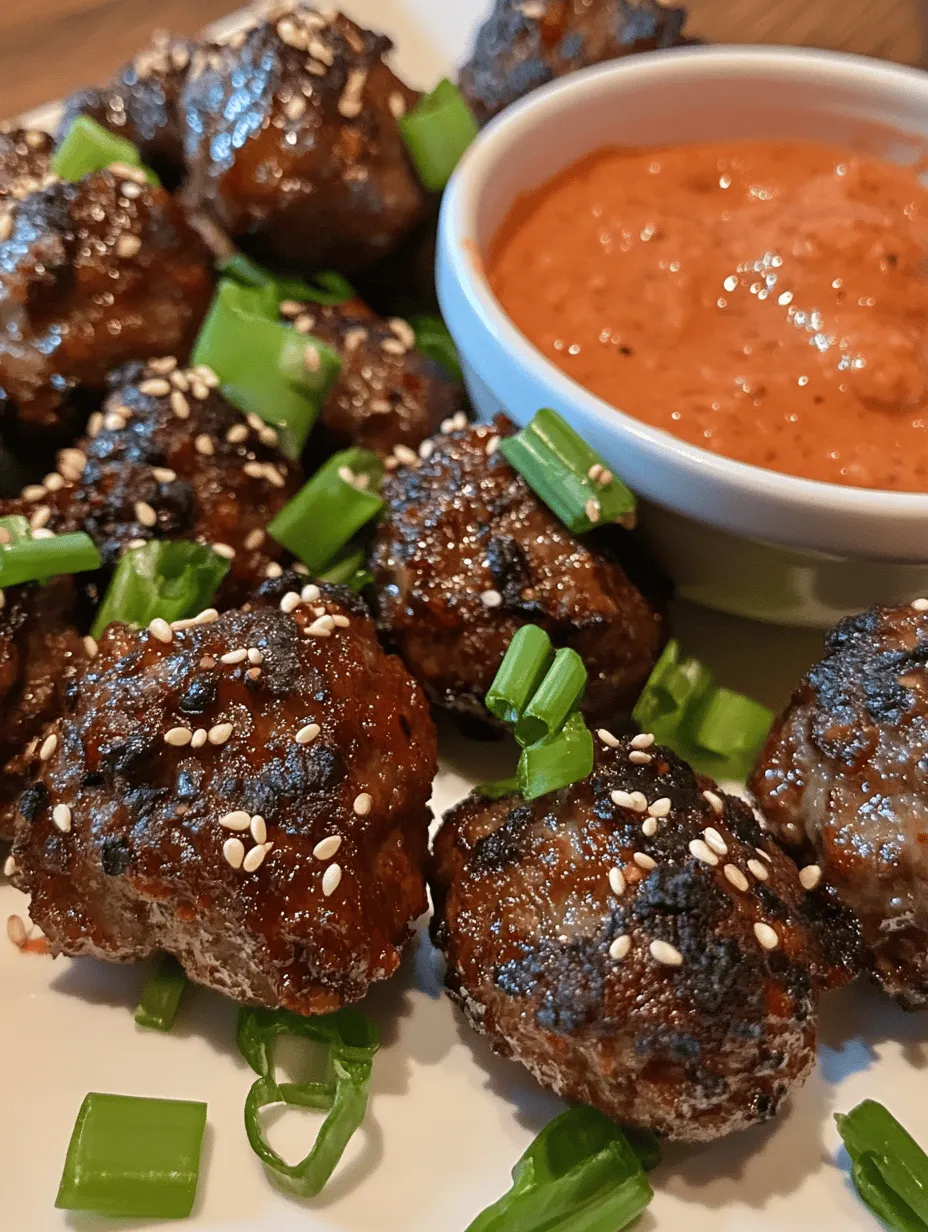 Korean cuisine has been captivating taste buds around the world, thanks to its rich flavors, vibrant colors, and unique ingredients. From the sizzling sound of bulgogi on the grill to the comforting warmth of kimchi stew, Korean food offers a delightful experience that is both comforting and exciting. One dish that beautifully encapsulates this culinary tradition while bringing a modern twist to the table is Korean BBQ Meatballs with Spicy Mayo Dip.