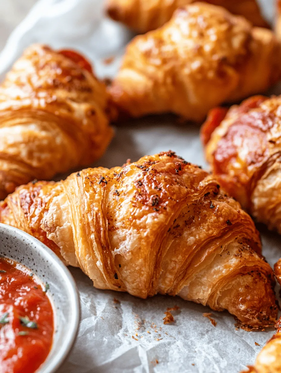 Delightful and savory, Mozzarella Pepperoni Croissant Rolls are a perfect blend of flaky pastry, gooey cheese, and zesty pepperoni. These irresistible snacks are not only quick to prepare but also serve as a fantastic addition to any gathering or a comforting treat for a cozy night in. Whether you're entertaining guests at a party or simply indulging in a homemade snack during a movie night, these croissant rolls bring a unique twist to traditional appetizers.