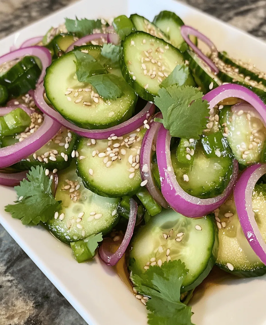 Cucumbers are the star of this salad. Not only do they provide a satisfying crunch, but they are also low in calories and high in water content, making them an excellent choice for hydration. Varieties such as Persian or English cucumbers are often preferred for salads due to their thinner skin and smaller seeds, which contribute to a more delicate texture and flavor. These cucumbers are typically sweeter and less bitter than their garden counterparts.