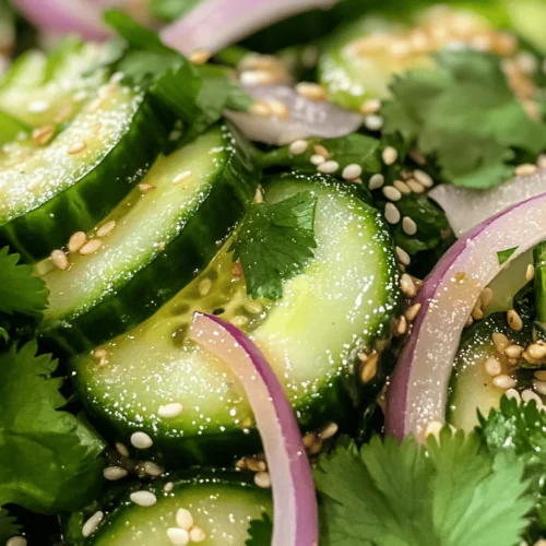 Cucumbers are the star of this salad. Not only do they provide a satisfying crunch, but they are also low in calories and high in water content, making them an excellent choice for hydration. Varieties such as Persian or English cucumbers are often preferred for salads due to their thinner skin and smaller seeds, which contribute to a more delicate texture and flavor. These cucumbers are typically sweeter and less bitter than their garden counterparts.