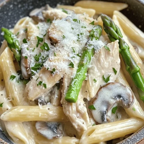 In the realm of weeknight dinners, few dishes can compete with the comforting allure of a creamy pasta recipe. One standout option that captures the essence of comfort food while offering a burst of flavor is Creamy Mushroom and Asparagus Chicken Penne. This dish combines tender chicken breast, earthy mushrooms, and vibrant asparagus, all enveloped in a luscious cream sauce that clings perfectly to al dente penne pasta. Not only is this dish a feast for the eyes, but it also serves as a satisfying and wholesome meal that can be prepared in under 30 minutes, making it ideal for busy lifestyles.