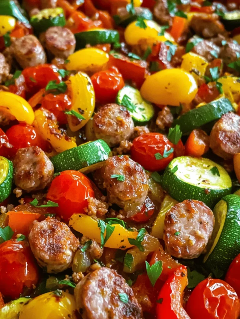 Sizzling Sheet Pan Sausage & Veggies is the perfect embodiment of comfort food that’s both hearty and healthy. This one-pan wonder not only simplifies meal prep but also caters to diverse palates, making it an ideal choice for families and busy individuals alike. With a medley of vibrant vegetables paired with savory sausage, this dish not only delivers on flavor but also ensures you’re getting a wholesome meal packed with nutrients.