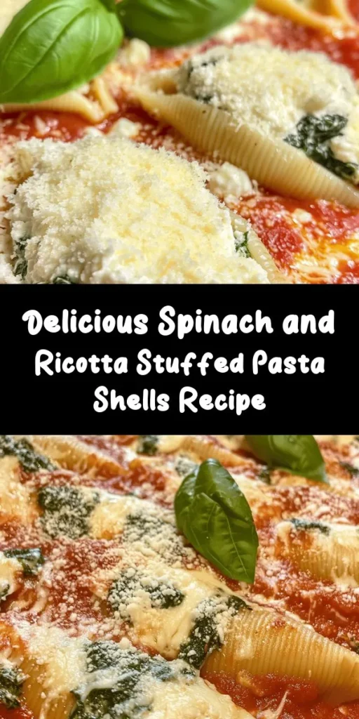 Dive into this Easy Spinach and Ricotta Stuffed Shells recipe, perfect for a cozy dinner. With just a handful of ingredients, you'll whip up creamy, cheesy goodness that's packed with fresh spinach. This dish is not only delicious but also a great way to sneak in some greens! Bake until bubbly and golden, and enjoy a comforting meal that can feed the whole family. Don’t forget to garnish with fresh basil for that extra touch!
