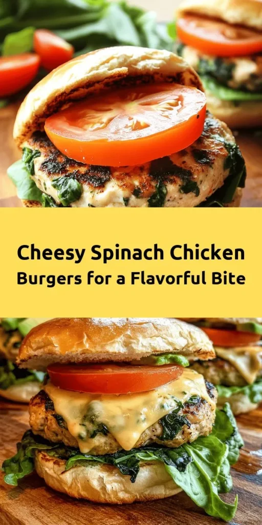 Elevate your burger night with these delicious White Cheddar and Spinach Chicken Burgers! Juicy ground chicken mixed with fresh spinach and creamy white cheddar bring a burst of flavor to your meals. Easy to make in just 30 minutes, these burgers are great for weeknight dinners or weekend gatherings. Top with your favorites like lettuce, tomato, and avocado for a satisfying bite. Perfect with a side of fries or salad! 🍔🧀