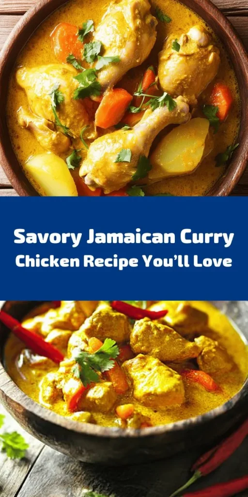 Experience the vibrant flavors of Jamaica with this authentic curry chicken recipe! Marinated in a blend of spices and cooked until tender in creamy coconut milk, this dish is a perfect balance of spice and savoriness. Toss in some veggies for added texture, and you've got a hearty meal that's easy to make. Serve it over rice or with dumplings for a taste of the Caribbean. Perfect for family dinners or to impress guests! Enjoy every delicious bite!