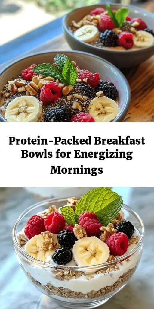 Kickstart your day with these Protein-Packed Morning Bliss Bowls! Perfect for a quick breakfast, they combine creamy Greek yogurt, hearty oats, and nutritious chia seeds, layered with fresh banana and mixed berries. Drizzle on some almond butter and sprinkle with crunchy nuts for an extra boost. Ready in just 10 minutes, these bowls are customizable and oh-so-delicious. Enjoy a nutritious start that fuels your morning!