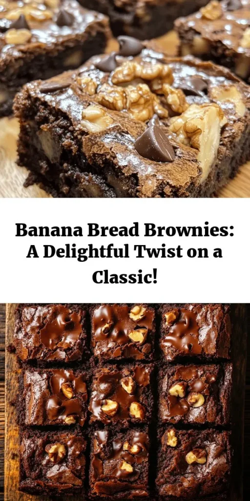 Indulge in these delicious Banana Bread Brownies that combine the best of both worlds! With ripe bananas and applesauce for natural sweetness, these fudgy brownies are a guilt-free treat. Easy to make with simple ingredients like cocoa powder and walnuts, they are perfect for any occasion. Bake them up in just 45 minutes and enjoy a delightful dessert that brings the comfort of banana bread and the richness of brownies all in one bite.