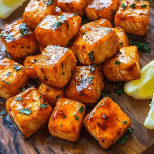 Hot Honey Salmon Bites are a sensational dish that beautifully marries the enticing flavors of sweetness and spice. This recipe transforms ordinary salmon into a gourmet experience, perfect for impressing guests at a dinner party or enjoying a quick weeknight meal. With the balance of honey's natural sweetness and the fiery kick of sriracha, these salmon bites are both delicious and satisfying.