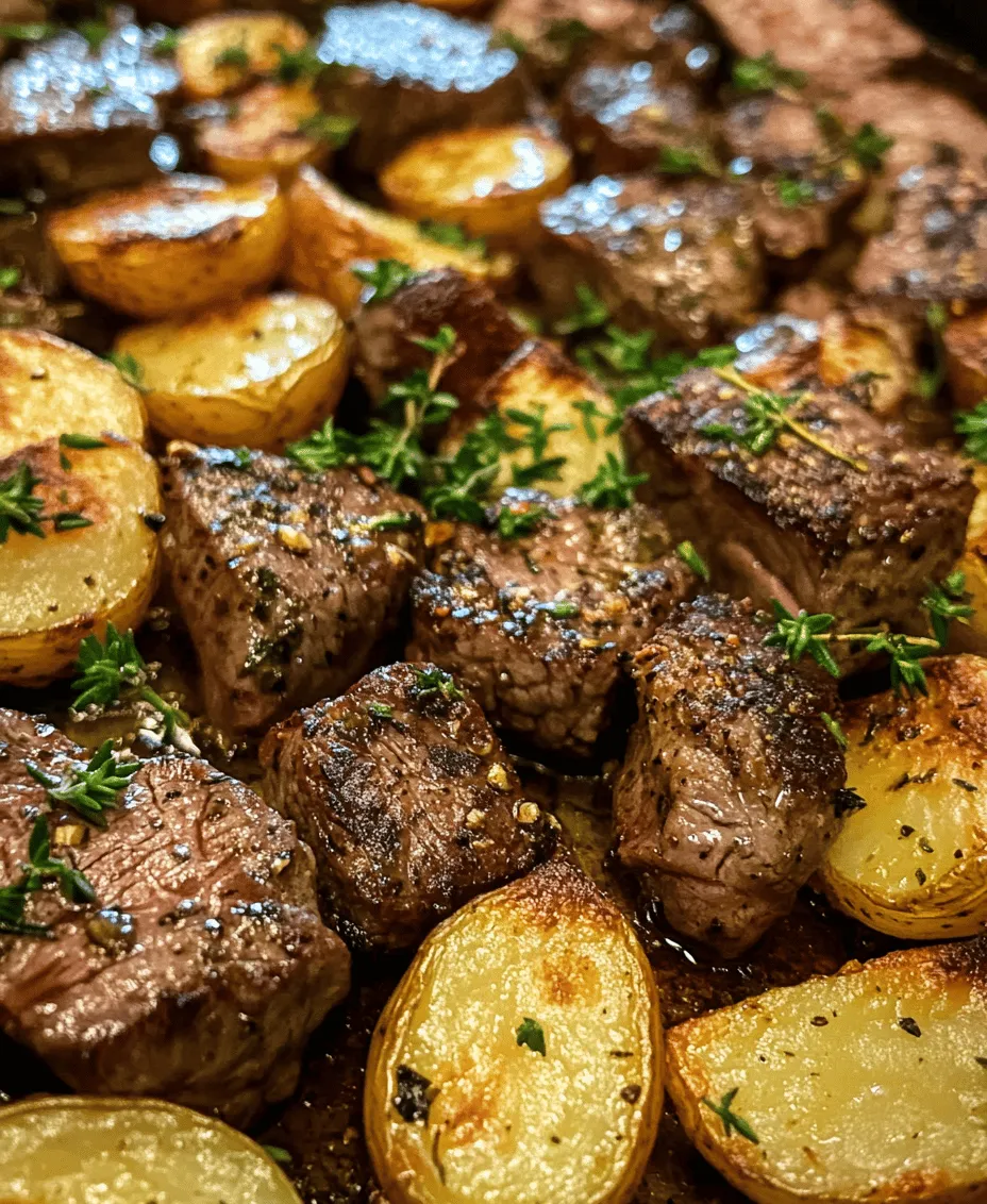 If you’re on the lookout for a mouthwatering dish that perfectly balances rich flavors, hearty ingredients, and a quick preparation time, look no further than garlic butter steak bites and potatoes. This delectable recipe combines tender, juicy steak with crispy baby potatoes, all enveloped in a luscious garlic butter sauce. It’s the epitome of comfort food, effortlessly capturing the essence of a home-cooked meal that’s sure to please everyone at the table.