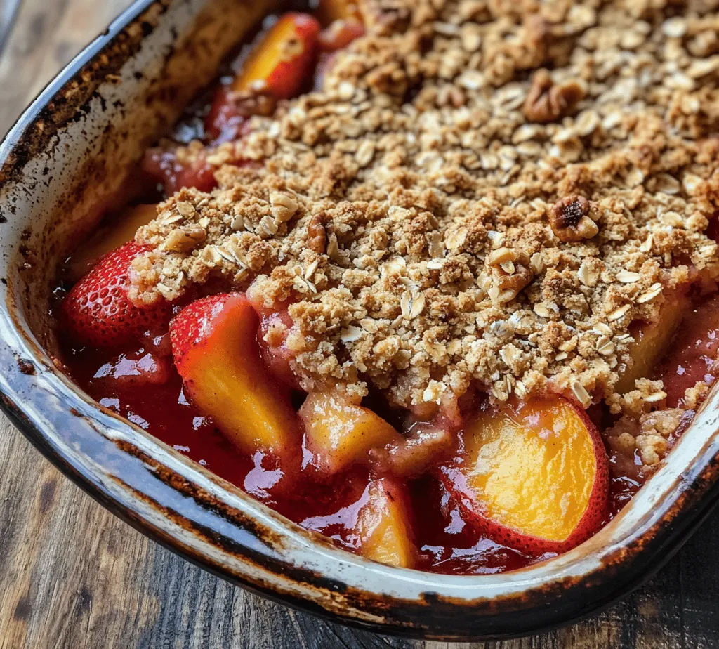 As the days grow longer and warmer, the allure of summer fruits beckons us to create desserts that celebrate the bounty of the season. One such delightful treat is the Sweet Summer Strawberry Peach Crisp, a perfect harmony of flavors and textures that brings together the best of summer's harvest. Imagine biting into a warm, juicy filling of ripe strawberries and peaches, topped with a golden, crumbly crisp that adds a satisfying crunch. This recipe is not only a feast for the taste buds but also a comforting dessert ideal for family gatherings, picnics, or a cozy night at home.
