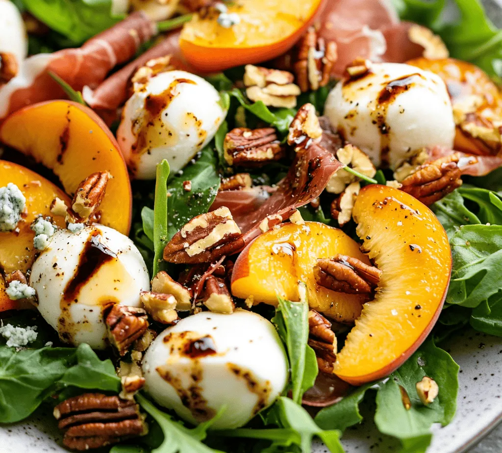 As the warm sun bathes the earth in golden hues and gardens burst forth with life, summer beckons us to indulge in fresh, vibrant flavors. Among the culinary delights of the season, salads stand out as a refreshing option that captures the essence of summer’s bounty. One such salad that has garnered attention for its unique blend of flavors and textures is the <strong>Millionaire Peach Salad</strong>. This delightful dish combines the sweetness of ripe peaches with the savory depth of prosciutto and the creamy richness of mozzarella, making it a standout choice for any occasion.” /></p></p><h3>Seasoning and Garnishing</h3></p><p>To elevate the flavors of your Millionaire Peach Salad, don’t overlook the importance of seasoning and garnishing. The right mix of salt, pepper, and fresh herbs can transform your dish from ordinary to extraordinary. Start by adding a pinch of sea salt to the salad to enhance the natural sweetness of the peaches. The salt acts as a flavor enhancer, bringing out the best in your ingredients.</p></p><p>Next, freshly cracked black pepper adds a subtle warmth and complexity. This contrast against the sweetness of the peaches and the creaminess of the mozzarella creates a well-rounded flavor profile that excites the palate.</p></p><p>For a fresh burst of flavor, consider incorporating fresh basil into your salad. Basil’s aromatic qualities complement the juicy peaches beautifully. You can either tear the leaves to release their essential oils or chop them finely for a more intense flavor. A light drizzle of high-quality olive oil just before serving can also enrich the salad, providing an additional layer of flavor and a glossy finish.</p></p><h3>Nutritional Benefits</h3></p><p>The Millionaire Peach Salad is not only a visual treat but also a powerhouse of nutrition. Let’s dive into the health benefits offered by each ingredient.</p></p><h4>Fruits and Vegetables</h4></p><p>Peaches are the star of this salad, and they bring a wealth of vitamins and minerals. Rich in vitamin C, peaches help boost the immune system and promote healthy skin. They also contain vitamin A, essential for eye health, and potassium, which supports heart health and regulates blood pressure. Pairing peaches with mixed greens provides additional nutrients. Leafy greens are packed with vitamins A, C, and K, as well as fiber, which aids digestion and contributes to overall gut health.</p></p><h4>Healthy Fats</h4></p><p>Pecans and mozzarella bring healthy fats into the mix. Pecans are high in monounsaturated fats, which can help lower bad cholesterol levels and reduce the risk of heart disease. They also provide essential nutrients like magnesium, which is important for muscle and nerve function. Meanwhile, mozzarella adds a creamy texture while contributing calcium and protein. This combination of healthy fats not only enhances the flavor but also aids in the absorption of fat-soluble vitamins present in the salad.</p></p><h4>Protein Sources</h4></p><p>The inclusion of prosciutto and mozzarella makes this salad a balanced meal option, rich in protein. Prosciutto, a dry-cured ham, offers a savory element to the dish while providing high-quality protein. Protein is crucial for muscle repair and growth, making this salad a suitable option for post-workout meals. The mozzarella also adds to the protein content, making the salad satisfying enough to stand alone as a meal.</p></p><h3>Pairing Suggestions</h3></p><p>To elevate your dining experience, consider pairing the Millionaire Peach Salad with complementary dishes and beverages.</p></p><h4>Wine Pairings</h4></p><p>This salad is best enjoyed with a light, crisp wine that enhances its fruity flavors. A Pinot Grigio or Sauvignon Blanc, known for their refreshing acidity, pairs wonderfully with the sweetness of the peaches and the saltiness of the prosciutto. For those who prefer red wine, a light-bodied Grenache can also complement the dish without overpowering it.</p></p><h4>Main Course Pairings</h4></p><p>To create a more substantial meal, consider serving the salad alongside grilled chicken or fish. The smoky flavors of grilled meats pair beautifully with the fresh, fruity notes of the salad. Alternatively, a grilled salmon fillet adds a rich, buttery flavor that harmonizes with the sweet and savory elements of the dish.</p></p><h4>Seasonal Variations</h4></p><p>One of the joys of the Millionaire Peach Salad is its adaptability to the seasons. As different fruits come into season, feel free to experiment. In the fall, consider adding slices of crisp apples or pears for a crunchy texture. In the winter, citrus fruits like mandarin oranges or blood oranges can add a zesty twist. Additionally, you can switch up the greens based on what is available, opting for arugula in the fall or baby spinach in the spring.</p></p><h3>Serving Ideas</h3></p><p>The way you serve the Millionaire Peach Salad can add to the overall dining experience. Here are some creative serving suggestions:</p></p><h4>Casual Gatherings</h4></p><p>For casual occasions like picnics or barbecues, serve the salad family-style in a large bowl, allowing guests to help themselves. This approach fosters a relaxed atmosphere and encourages conversation. Alternatively, consider assembling individual servings in mason jars for a portable option that’s perfect for outdoor dining.</p></p><h4>Formal Dinners</h4></p><p>If you’re hosting a more formal dinner, presentation is key. Use elegant plates and consider plating the salad in a more structured manner. Layer the ingredients artfully, starting with a bed of greens, followed by sliced peaches, prosciutto, and a sprinkle of pecans and mozzarella. Finish with a drizzle of balsamic reduction or a sprinkle of microgreens for an upscale touch.</p></p><h4>Meal Prep Options</h4></p><p>The Millionaire Peach Salad is also a fantastic option for meal prepping. You can prepare the ingredients in advance, storing them separately to maintain freshness. Pre-chop the peaches and greens, and store them in airtight containers. Keep the pecans and prosciutto aside until you’re ready to serve to avoid sogginess. When you’re ready to eat, simply assemble and dress your salad, ensuring you have a fresh and delicious meal ready in minutes.</p></p><h3>Conclusion</h3></p><p>In summary, the Millionaire Peach Salad is a refreshing and nutritious dish that captures the vibrant flavors of summer. Its combination of juicy peaches, mixed greens, creamy mozzarella, and savory prosciutto creates a symphony of tastes and textures that is sure to delight. This salad is not only easy to prepare but also versatile enough to suit any occasion, from casual gatherings to elegant dinners.</p></p><p>Embracing the use of fresh, seasonal ingredients enhances its appeal, allowing you to enjoy the best flavors nature has to offer. Whether you’re looking for a light lunch, a side dish for dinner, or a centerpiece for a summer picnic, this salad is an excellent choice. So, gather your ingredients, and treat yourself and your loved ones to a delicious and nutritious culinary experience that showcases the delightful essence of peaches and fresh greens. Enjoy every bite!</p><div id=