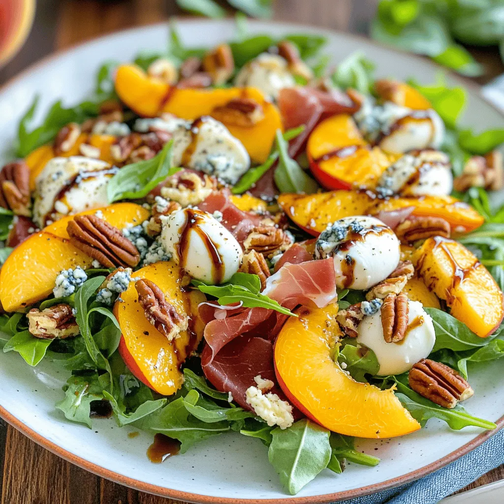 As the warm sun bathes the earth in golden hues and gardens burst forth with life, summer beckons us to indulge in fresh, vibrant flavors. Among the culinary delights of the season, salads stand out as a refreshing option that captures the essence of summer’s bounty. One such salad that has garnered attention for its unique blend of flavors and textures is the Millionaire Peach Salad. This delightful dish combines the sweetness of ripe peaches with the savory depth of prosciutto and the creamy richness of mozzarella, making it a standout choice for any occasion.