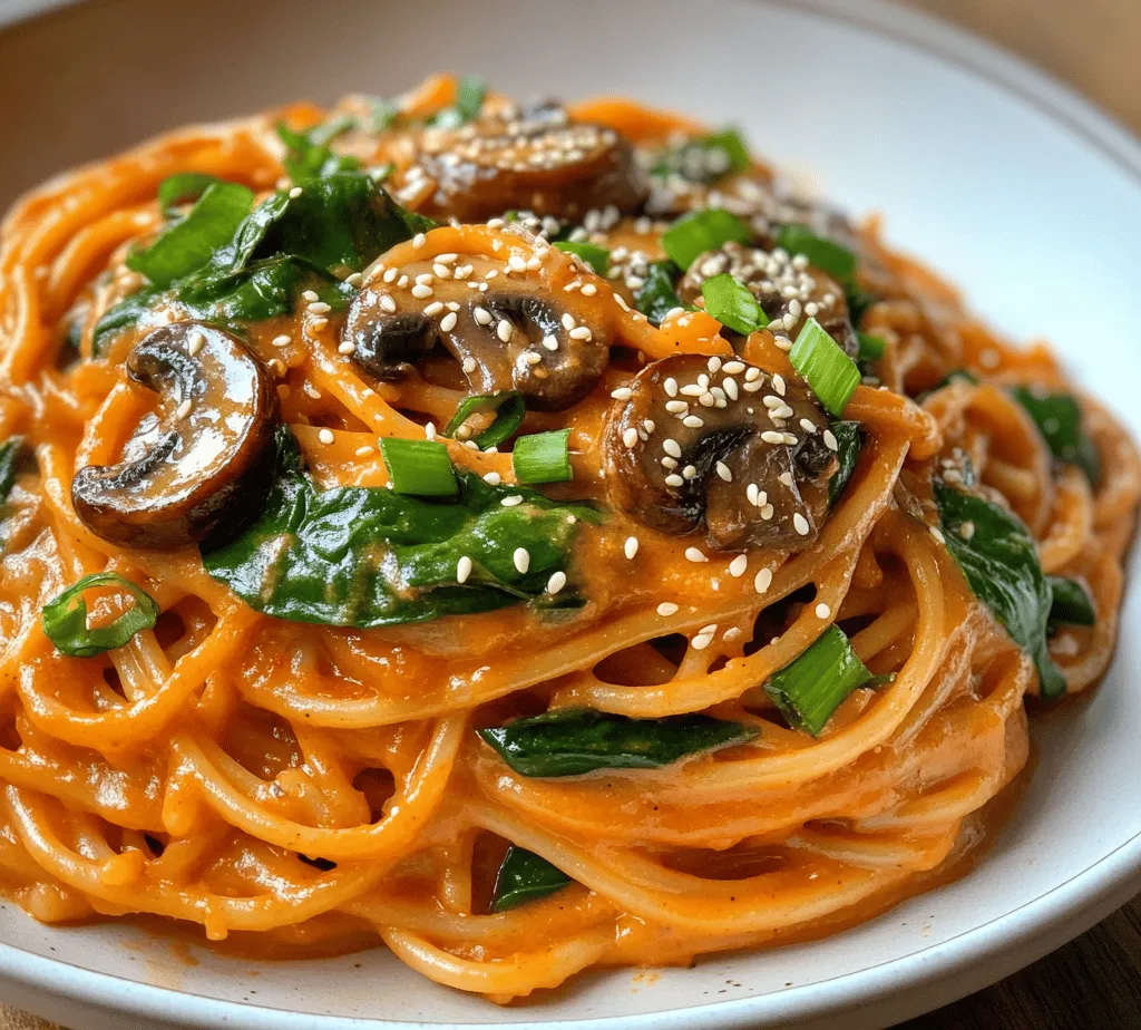 At the core of this fusion pasta dish is ssamjang, a thick, savory sauce that is a staple in Korean cuisine. Traditionally, ssamjang is a mixture of doenjang (fermented soybean paste) and gochujang (Korean chili paste), along with additional ingredients such as sesame oil, garlic, and sugar. This unique combination results in a condiment that is rich in umami, with a perfect balance of sweetness and heat.