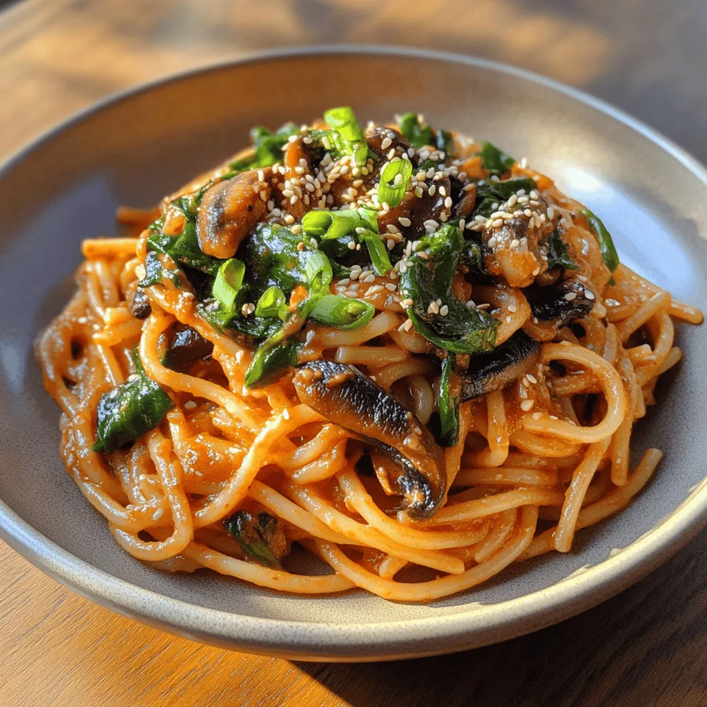At the core of this fusion pasta dish is ssamjang, a thick, savory sauce that is a staple in Korean cuisine. Traditionally, ssamjang is a mixture of doenjang (fermented soybean paste) and gochujang (Korean chili paste), along with additional ingredients such as sesame oil, garlic, and sugar. This unique combination results in a condiment that is rich in umami, with a perfect balance of sweetness and heat.