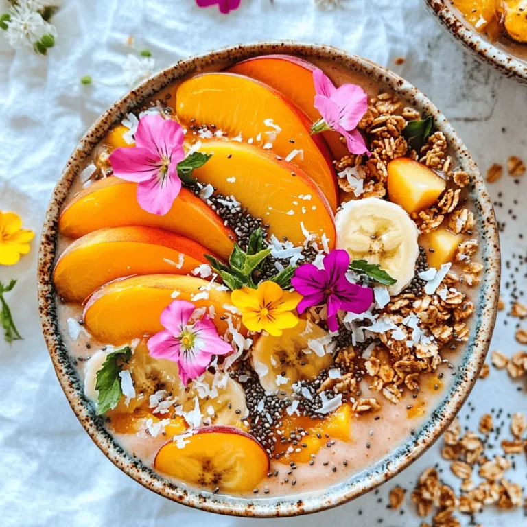 In recent years, smoothie bowls have emerged as a popular choice for those seeking a delicious yet nutritious breakfast or snack option. Combining the refreshing qualities of smoothies with the creativity of a bowl meal, these vibrant dishes offer a wealth of flavors and textures that can be customized to suit individual tastes and dietary preferences. Among the myriad of smoothie bowl variations, the Peach Paradise Smoothie Bowl stands out, bursting with bright colors and fresh ingredients that not only tantalize the taste buds but also nourish the body.