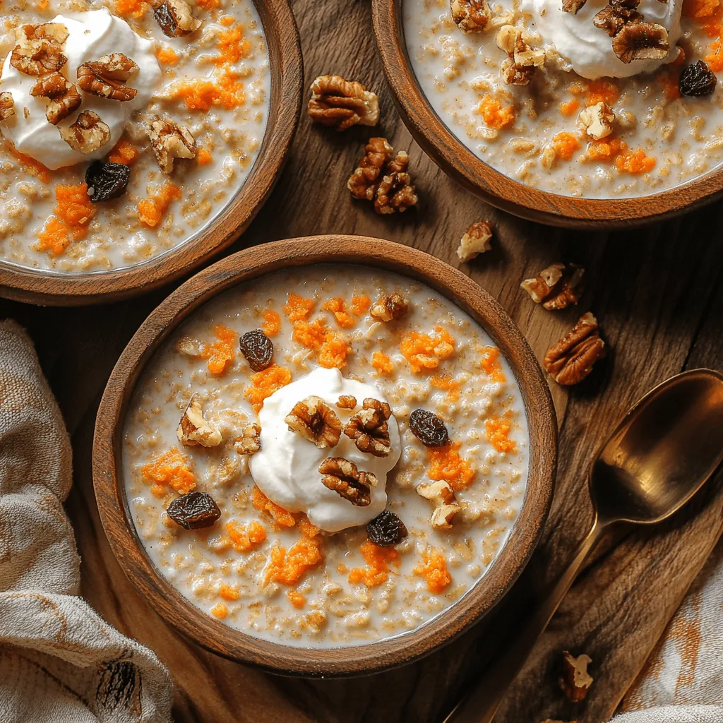 The Carrot Cake Oatmeal Delight is a clever reinvention of traditional oatmeal that leverages the beloved flavors of carrot cake. Imagine waking up to a bowl of creamy oats infused with the sweetness of grated carrots, the tropical flavor of pineapple, and the crunch of walnuts—all topped with a sprinkle of cinnamon and nutmeg. This recipe is perfect for those who appreciate the comforting, nostalgic taste of carrot cake, but want to enjoy it in a healthier form.