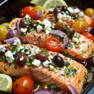In the world of culinary exploration, Mediterranean cuisine stands out for its vibrant flavors, fresh ingredients, and an emphasis on health. This particular Mediterranean Salmon Delight recipe is a celebration of those attributes, bringing together succulent salmon fillets and a medley of colorful vegetables that not only tantalize the taste buds but also nourish the body. With a harmonious blend of omega-rich fish, antioxidant-packed vegetables, and aromatic herbs, this dish is a delightful way to embrace a healthier lifestyle without compromising on flavor.