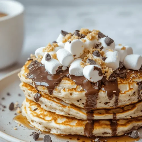 Pancakes have long held a cherished spot in breakfast menus around the globe, celebrated for their versatility and comforting qualities. Whether enjoyed at a casual weekend brunch or as a quick weekday treat, pancakes can be infused with a variety of flavors, textures, and toppings to suit every palate. From classic buttermilk pancakes to innovative creations like blueberry lemon or pumpkin spice, the possibilities are endless. However, there’s a delightful twist on this beloved breakfast staple that’s sure to elevate your morning routine: S’mores Pancakes.