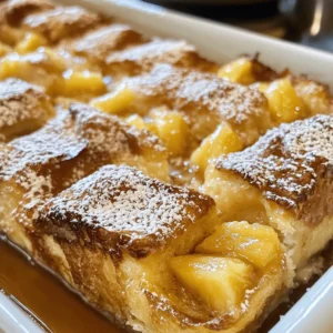 Sweet Hawaiian Roll French Toast Bake is a delightful twist on a classic breakfast favorite that combines the irresistible sweetness of Hawaiian rolls with the comforting, custardy goodness of French toast. This dish is not only visually appealing but also incredibly delicious, making it an ideal choice for brunch gatherings, holiday breakfasts, or simply a cozy family meal. The unique combination of flavors—from the sweet, soft rolls to the tropical notes of pineapple and coconut—creates a dish that feels like a sunny vacation on a plate.