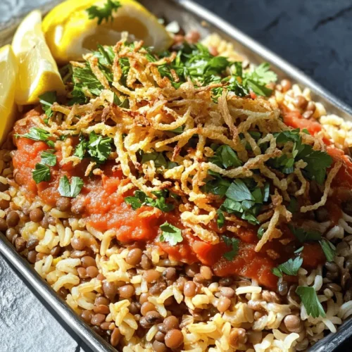 Koshari is a beloved Egyptian dish that captures the essence of comfort food, combining layers of lentils, rice, macaroni, and zesty tomato sauce, all topped with crispy onions. This hearty meal is not just a staple in Egyptian households; it’s a symbol of culinary heritage and cultural pride. Koshari is often referred to as the national dish of Egypt, cherished for its rich flavors, satisfying texture, and affordability. Its origins can be traced back to the 19th century, where it emerged as a dish for the working class, using inexpensive ingredients to create a filling meal. Over the years, Koshari has evolved into a favorite across social classes, enjoyed by everyone from street vendors to high-end restaurants.
