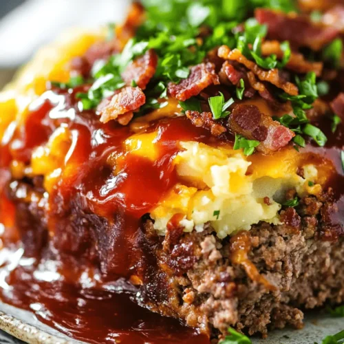 Meatloaf is a classic comfort food that has graced our dining tables for generations. Its rich flavors and warm, hearty texture evoke feelings of nostalgia, often reminding us of family gatherings and home-cooked meals. Traditionally made with ground meat and a variety of seasonings, meatloaf can be customized in countless ways, allowing cooks to put their own spin on this beloved dish. Today, we’re taking the timeless meatloaf to new heights with a creative twist: the Ultimate Loaded Potato Meatloaf.