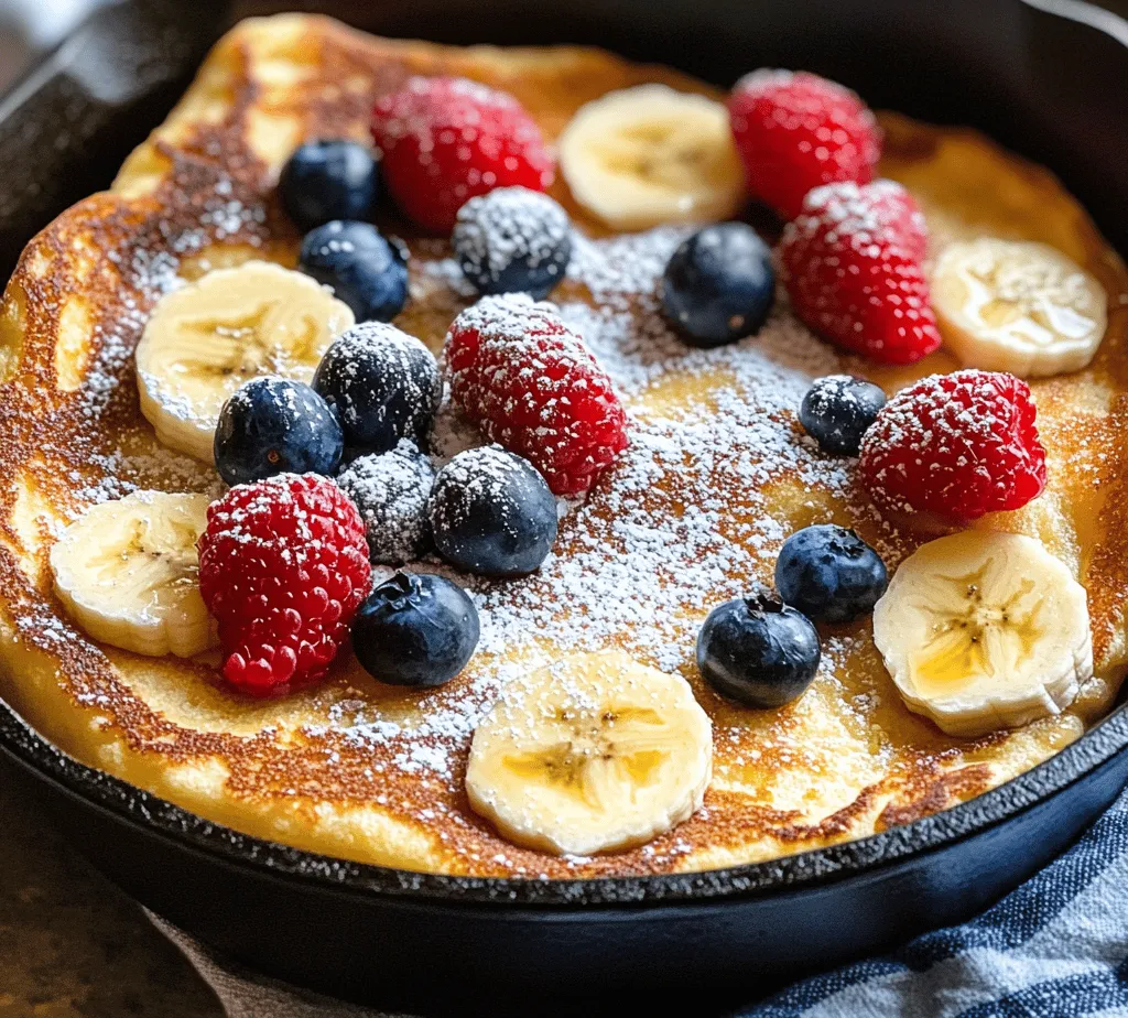 The Fluffy Baked German Pancake, often referred to simply as a German pancake, is a delightful breakfast dish that has captured the hearts and taste buds of many. Known for its airy texture and unique presentation, this pancake stands apart from its traditional counterparts. Unlike standard pancakes, which are cooked on a griddle, the German pancake is baked in the oven, allowing it to puff up beautifully and create a light, fluffy texture that is sure to impress.
