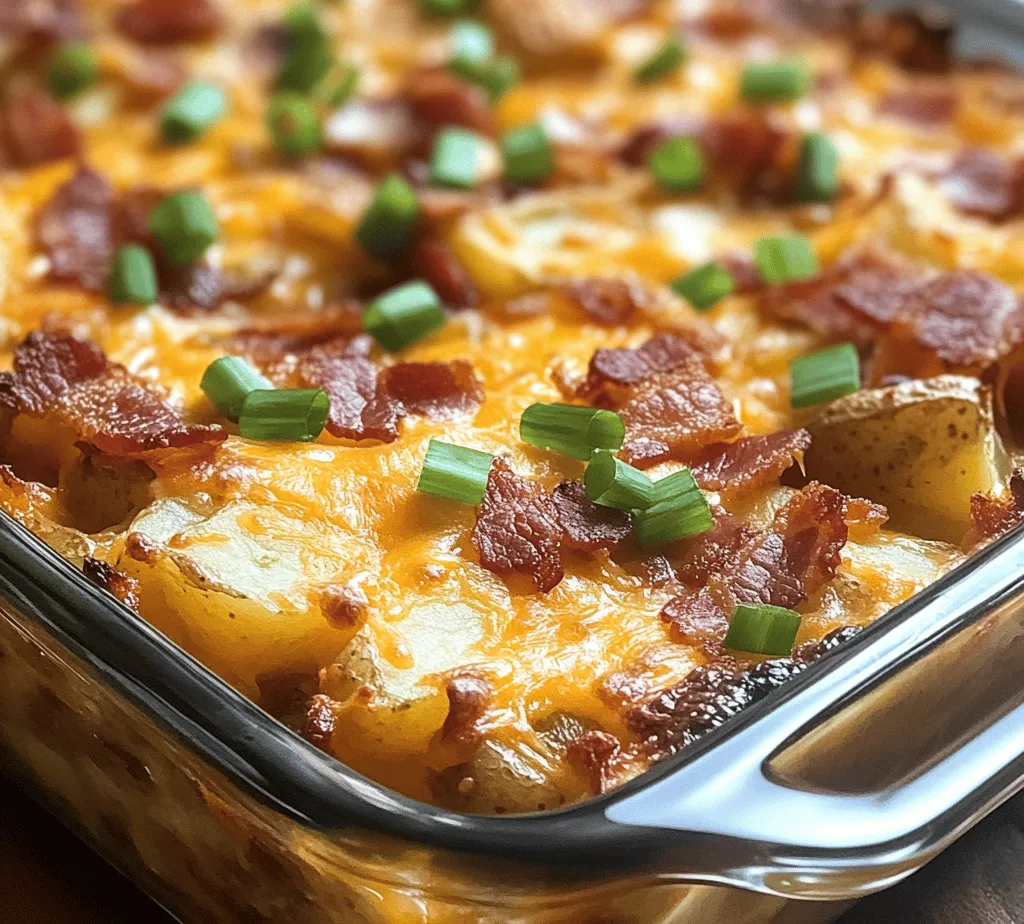 Breakfast is often heralded as the most important meal of the day, and what better way to embrace this sentiment than with a comforting breakfast casserole? These delightful dishes combine various ingredients into a single, cohesive meal, perfect for feeding a crowd or enjoying throughout the week. Among the myriad of breakfast casseroles that grace dining tables, the Cheesy Bacon Potato Breakfast Casserole stands out as a fan favorite. Its appeal lies in the harmonious blend of crispy bacon, rich cheeses, and hearty potatoes, all baked to perfection. This casserole is not only easy to prepare but also brimming with flavors that will undoubtedly bring warmth and comfort to your mornings.