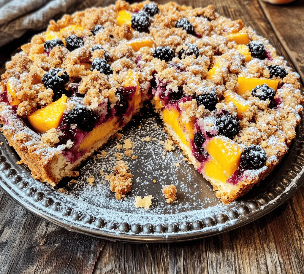 When it comes to comfort food, few things are as satisfying as a homemade coffee cake. The aroma of freshly baked goods wafting through the kitchen is a sensory delight, and when that coffee cake features the vibrant flavors of seasonal fruits, it becomes an irresistible treat. This Peach Blackberry Coffee Cake Delight is not just a feast for the taste buds; it also embodies the essence of summer with its juicy peaches and tart blackberries. Perfectly suited for breakfast, an afternoon snack, or even dessert, this recipe has a versatility that makes it a staple in any home baker's repertoire.