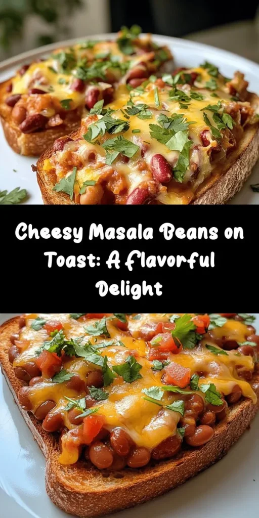 Elevate your toast game with this delicious Cheesy Masala Beans on Toast recipe! Packed with protein-rich kidney beans, aromatic spices, and gooey cheese, this dish is perfect for breakfast, lunch, or a cozy snack. It's easy to whip up in just 25 minutes, making it a fantastic option for busy days. Serve it on your favorite toasted bread and garnish with fresh cilantro for a burst of flavor. Bring some warmth and spice to your kitchen today!