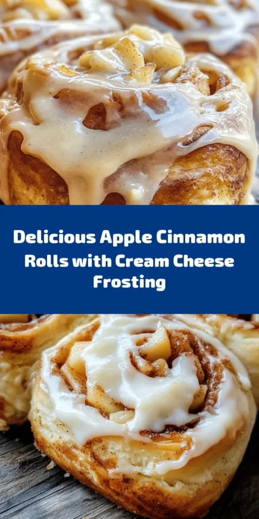 Indulge in these irresistible Apple Cinnamon Rolls topped with creamy cream cheese frosting! Made from scratch, this recipe features soft, sweet dough filled with spiced apples for a delightful breakfast or dessert. Perfect for weekends or special occasions, these rolls are sure to impress your family and friends. With easy step-by-step instructions, you'll have warm, gooey rolls ready to enjoy in less than two hours. Don't miss out on this delicious treat!