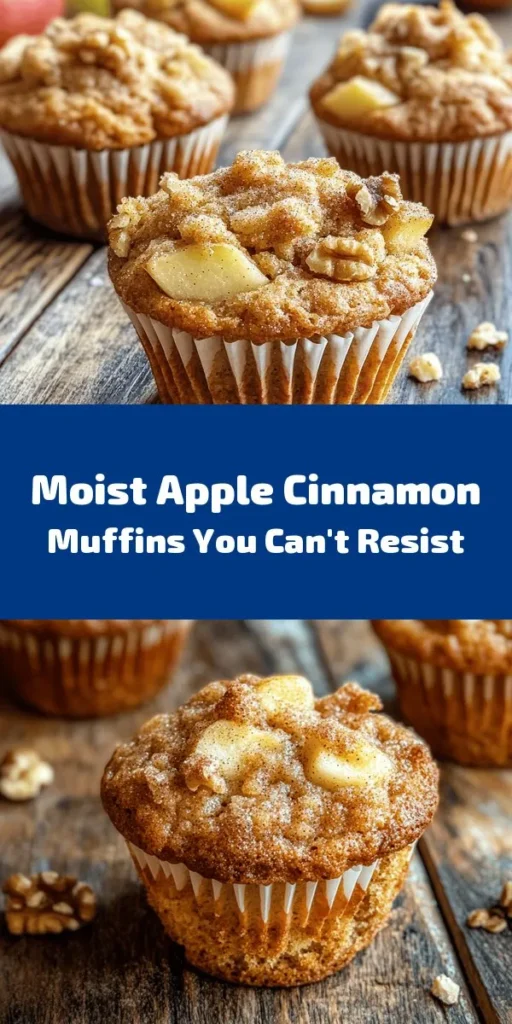 Savor the flavors of fall with these irresistible moist apple cinnamon muffins! Perfect for breakfast or a cozy afternoon snack, these muffins are made with fresh apples, warm spices, and a hint of nutty goodness from walnuts or pecans. Easy to prepare in just 15 minutes, they bake to perfection in 18-22 minutes, making them a quick treat for family and friends. Enjoy a delightful combination of taste and aroma that will fill your kitchen!