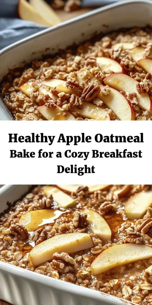 Start your morning off right with this irresistible healthy apple oatmeal breakfast bake! Packed with rolled oats, fresh apples, and a hint of maple syrup, this dish is both wholesome and delicious. Perfect for a cozy breakfast or brunch, it's easy to prepare and can be customized with your favorite nuts and dried fruits. Enjoy it warm with extra apple slices on top for a delightful start to your day. Your taste buds will thank you!