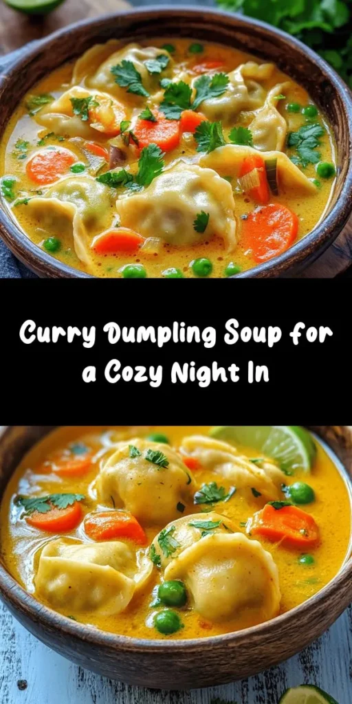 Warm up your day with this delicious Curry Delight Dumpling Soup! This cozy meal features homemade dumplings filled with colorful veggies and spices, cooked to perfection in a creamy coconut broth. It's packed with flavors from fresh ginger, garlic, and a hint of lime. Perfect for a comforting dinner, this recipe is easy to follow and makes a lovely dish for sharing. Enjoy a bowl of pure comfort with every spoonful!