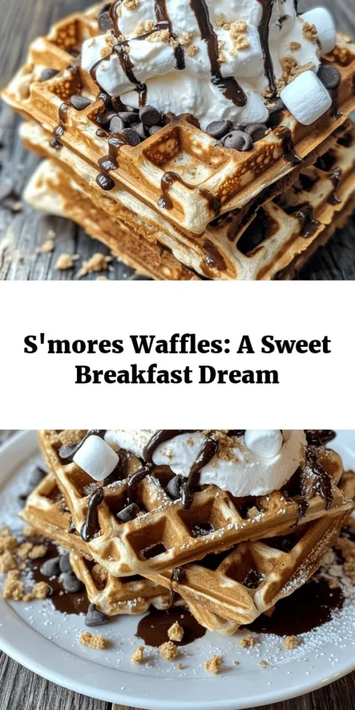 Indulge in the ultimate breakfast treat with these S’mores Waffles! This easy recipe combines fluffy waffles with gooey mini marshmallows, rich chocolate chips, and crunchy graham crackers for a delightful twist on a classic favorite. Perfect for sharing with family or enjoying solo, these waffles are topped with whipped cream and a drizzle of chocolate syrup for extra sweetness. Ready in just 20 minutes, they’re a quick way to elevate your morning routine!